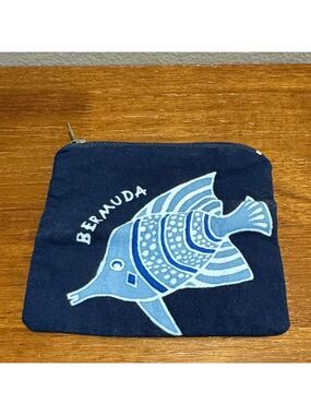 Bermuda Fish Design Pouch - Blue